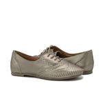 Sapato Oxford Feminino Confort Prata Velho 