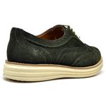 Sapato Oxford Feminino Camurça Verde Militar