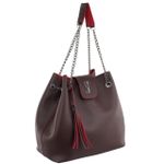 Bolsa Feminina Bordô Kit com 3 Peças 