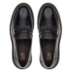 Sapato Loafer Monet em Couro All Black