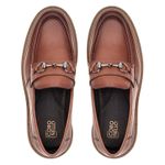 Sapato Loafer Monet em Couro Havana