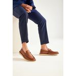 Sapato Loafer Monet em Couro Havana