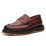 Sapato Loafer London em Couro Havana