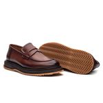 Sapato Loafer London em Couro Havana