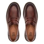 Sapato Loafer London em Couro Havana