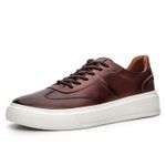 Tênis Casual Hugo em Couro Havana