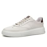 Tênis Casual Hugo em Couro Off White