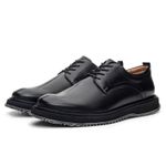 Sapato Derby Henry em Couro Preto