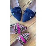 Sapatilha Jeans Bico Fino com Laço
