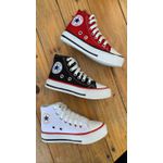 Tênis All Preto/Vermelho Cano Alto Infantil