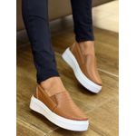 Slip On Costurado Caramelo 
