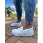 Slip On Branco e Lemon com Costura