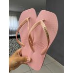 Chinelo Hav Quadrado Rosa 