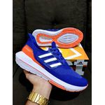 Tênis Ad Azul/Detalhe Laranja e Branco