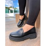 Mocassim Preto com Strass Preto