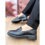 Mocassim Preto com Solado Baixo