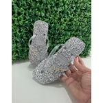 Chinelo hav glitter prata 