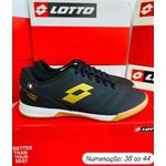 CHUTEIRA FUTSAL LOTTO PRETO/OURO