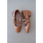 Scarpin Bico Quadrado Caramelo