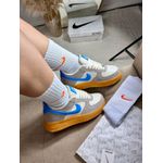 Tenis NK Camurça/Cinza/Bege/Azul