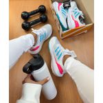 Tenis Ad Branco com Detalhe Azul e Rosa