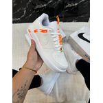 Tenis Nk Branco com Detalhe Laranja