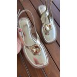 Rasteira Ouro Detalhe Dourado