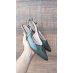 Mulle Verde Bico Fino com Detalhe Fivela