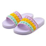 Chinelo Slide Infantil Lilas Cor e Mar 1762