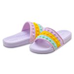 Chinelo Slide Infantil Lilas Cor e Mar 1762