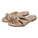 Sandália Rasteira Infantil Cherrie Comfy Pampili 661003 Dourado 1579