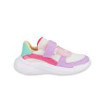 Tênis Infantil Feminino Pampili Gabi Calce Fácil 680004 Branco Colorido 2137