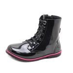 Bota Infantili Pampili Rubi Sola Tratorada 141044 Verniz Preto 948