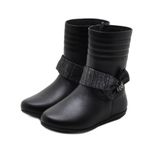 Bota Infantil Feminina Cano Alto Jujuba Pampili com Laço 367125 Preto 954