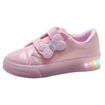 Tênis Infantil Feminino WorldColors Star Light com LED 174002 Rosa 838