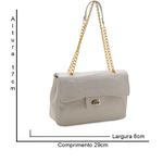 Bolsa Feminina Ombro Transversal Menina Brasil 01 Creme 2032