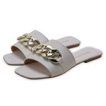 Rasteirinha Feminina Menina Brasil 1192417121 Off White 1664