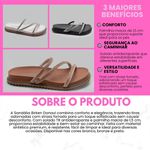 Sandália Rasteira Feminina Bronze BK01 Flat Tiras Brilhante 2490
