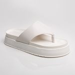 Sandália Feminina Vitória Confortável Papete Conforto e Estilo Off White 2546