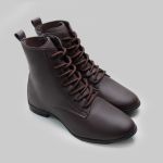 Bota Feminina Veneza01 Confortável E Leve Com Zíper Cano Baixo Café 2642