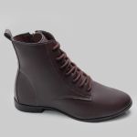 Bota Feminina Veneza01 Confortável E Leve Com Zíper Cano Baixo Café 2642