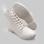 Bota Feminina Veneza01 Confortável E Leve Com Zíper Cano Baixo Off White 2643