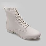 Bota Feminina Veneza01 Confortável E Leve Com Zíper Cano Baixo Off White 2643