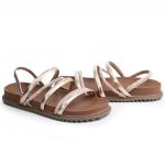 Sandália Papete Casual BK07 Feminina Bronze 2668