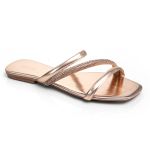 Rasteira Patricia com Detalhes em Strass Bronze 2587