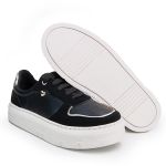 Tênis Casual Feminino Tb02 Confortável Preto e Dourado 2695