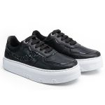Tênis Casual Feminino Tb01 Confortavel E Com Brilho Preto 2757