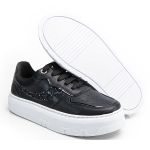 Tênis Casual Feminino Tb01 Confortavel E Com Brilho Preto 2757