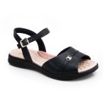 Sandália Feminina Confortavel Flat Modare 7174113 Preta 2707