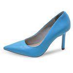 Scarpin Feminino Salto Alto Via Marte 2113301 Oceano Azul